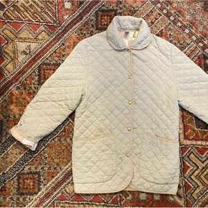 Womens Burberrys Brit quilted jacket padded camel color medium cotton lined